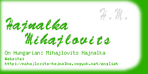 hajnalka mihajlovits business card